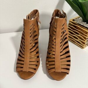 CityClassified Tan Strappy Heeled Sandals